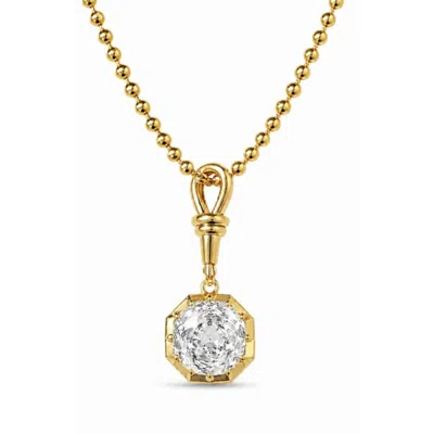 Native Gem Foundry Georgian Rose Collet Necklace In Cubic Zirconia