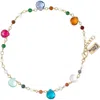 Native Gem Gumdrop Rainbow Gemstone Anklet In Multi