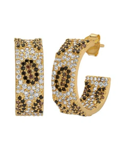 Native Gem Maneater Leopard Hoops In Gold