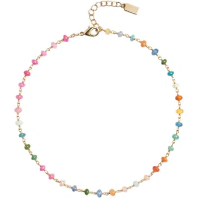 Native Gem Neon Rainbow Opal Necklace In Pink