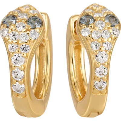 Native Gem Snake Charmer Huggie Hoop Earrings In Gold