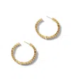 Native Gem Sparkling Hoop Earrings In Gold In Gold