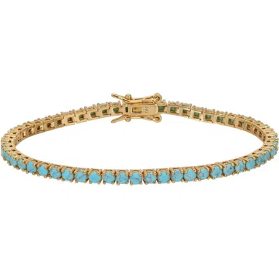 Native Gem Turquoise Tennis Bracelet In Blue