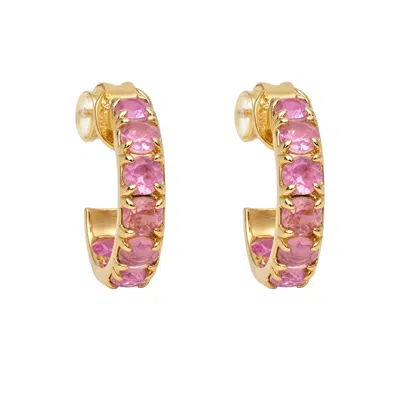 Native Gem Women's Alchemy Color Changing Pink Mini Hoops