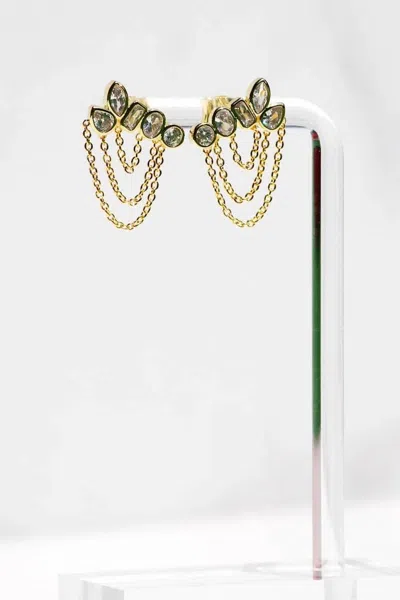 Native Gem Women's Athena Chain Earrings In Gold