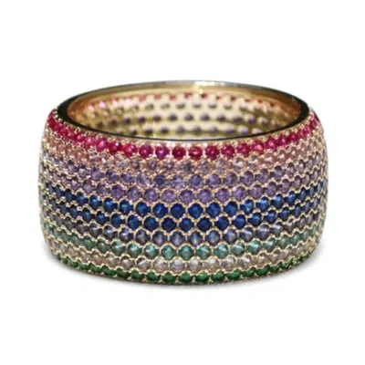 NATIVE GEM WOMEN'S BILLIONAIRE RING- RAINBOW BLOSSOM