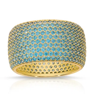 Native Gem Women's Blue Billionaire Ring- Aquamarine