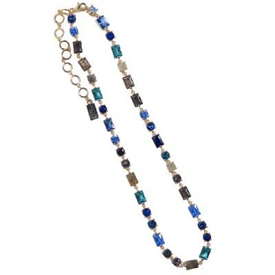 Native Gem Women's Blue Jagger Necklace- Azure