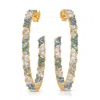 Native Gem Women's Blue Maré Hoop Earrings In Gold