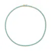 Native Gem Women's Blue Symphony Mini Turquoise Tennis Necklace