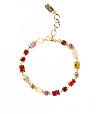 Native Gem Women's Calypso Crystal Bracelet In Red
