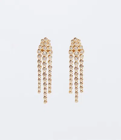 Native Gem Women's Dangling Gemstone Earrings In Gold