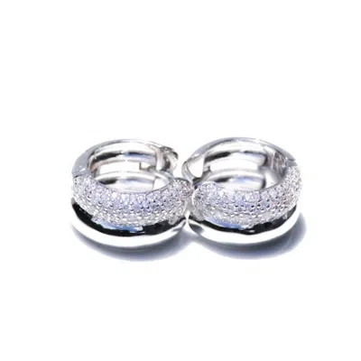 Native Gem Women's Double Donut Huggies- Sterling Silver
