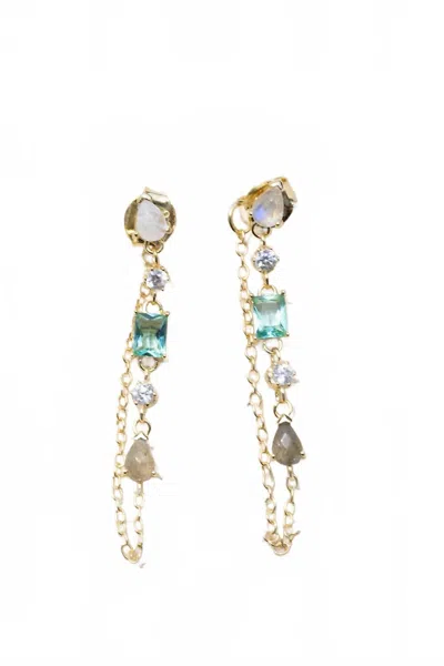Native Gem Women's Droplet Earrings In Paraiba In Multi