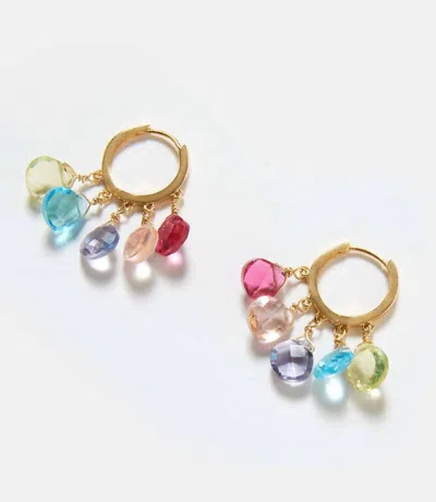 Native Gem Women's Gemstone Huggie Earrings In Multi