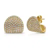 Native Gem Women's Gold Arc Stud Earrings In Gold