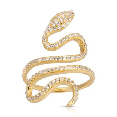 Native Gem Women's Gold Enchanted Snake Ring