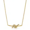 Native Gem Women's Gold Love Knot Necklace In Gold