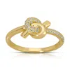 Native Gem Women's Gold Love Knot Ring In Gold