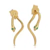 Native Gem Women's Gold Snake Charmer Earrings In Gold