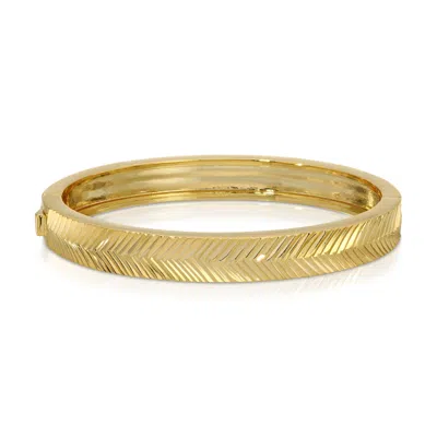 Native Gem Women's Gold Sunray Bangle Bracelet