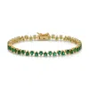 Native Gem Women's Green Duchess Bracelet- Emerald In Gold