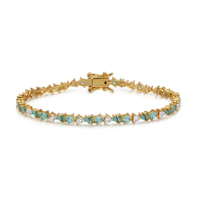 Native Gem Women's Green Vienna Mini Opal Bracelet- Turquoise