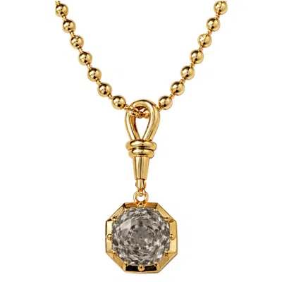 Native Gem Women's Grey Foundry Georgian Collet Rose Cut Necklace- Gray Alexandrite In Gold