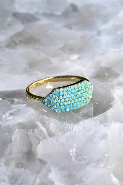 Native Gem Women's Izzy Turquoise Ring In Gold