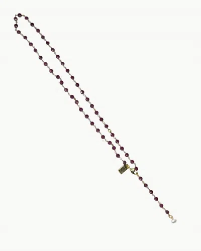 Native Gem Women's July Birthstone Necklace In Ruby In Burgundy