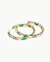 Native Gem Women's Mare Hoops Earrings In Camo In Gold