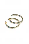 Native Gem Women's Mare Hoops Earrings In Oceans In Gold
