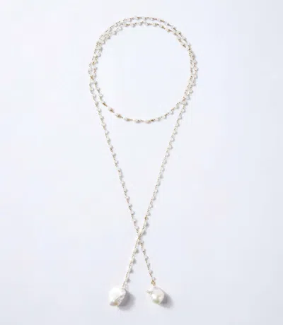 Native Gem Women's Moonstone Necklace In Mother Of Pearl In White