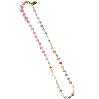 Native Gem Women's Neon Rainbow Opal Necklace In Multi