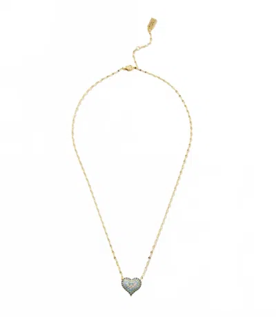 Native Gem Women's Ombré Crystal Heart Necklace In Blue