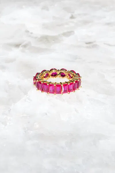 Native Gem Women's Pillowtalk Ring In Ruby In Pink