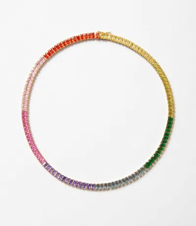 Native Gem Women's Prismatic Tennis Necklace In Multi
