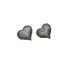 Native Gem Women's Queen Of Hearts Stud Earrings- Blue In Blue