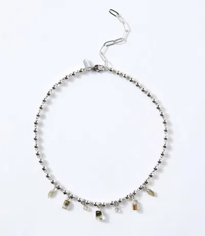 Native Gem Women's Station Necklace In Labradorite In Silver