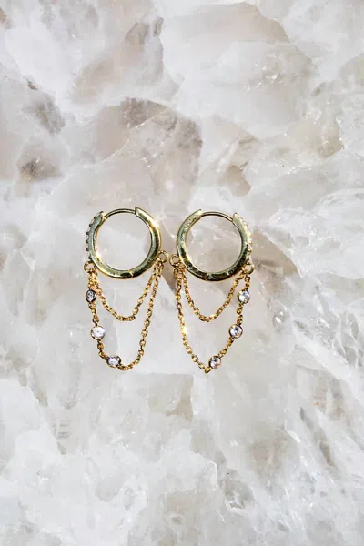 Native Gem Women's Tresor Huggies Earring In Gold