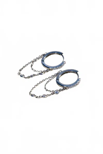 Native Gem Women's Tresor Huggies Earring In Silver