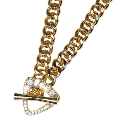 Native Gem Women's Triomphe Necklace- 14k Gold Plate