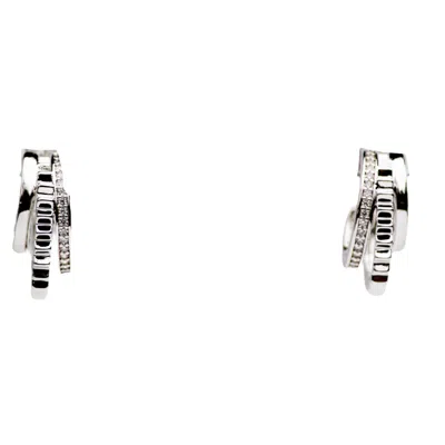 Native Gem Women's Triple Threat Huggies- Sterling Silver