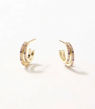 Native Gem Women's Twin Huggie Earrings In Gold