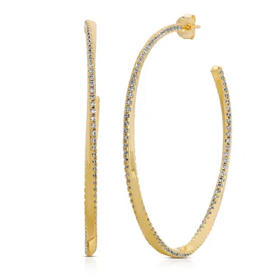 Native Gem Women's Twisted Hoop- Gold Vermeil