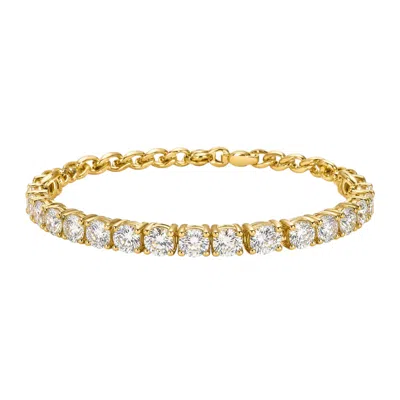 Native Gem Women's White / Gold It Girl Bracelet- Mixed Gemstone Gold Cuban Link In Multi