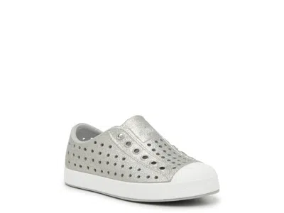 Native Jefferson Slipon Sneaker Kids' In Silver Metallic