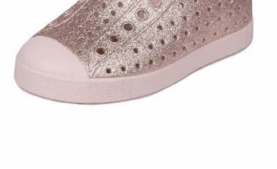Native Kids Jefferson Bio Sneaker In Rock Salt Bling/rock Salt Pink In Multi