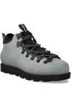 Native Lace-up Rubber Boots In Gray