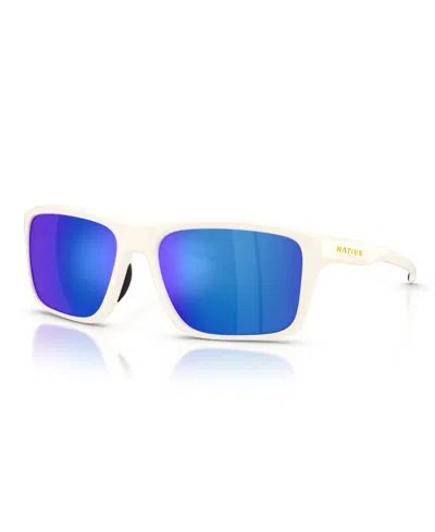 Native Polarized Square Sunglasses Tavern Xd9043 In Cloudveil White